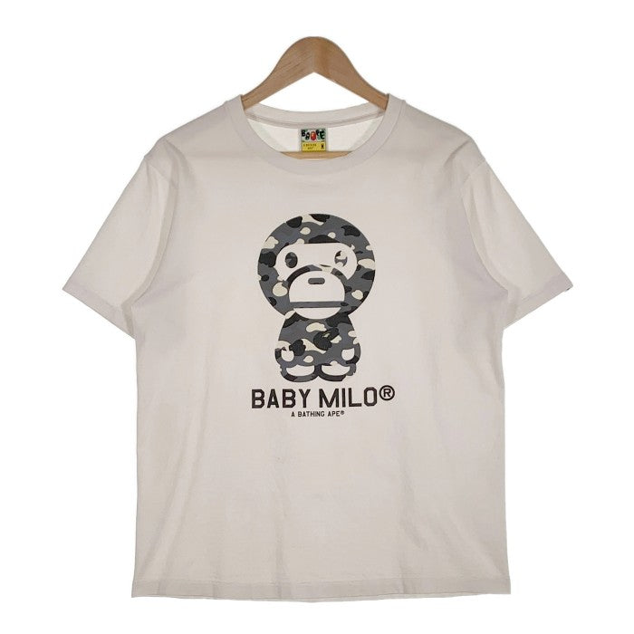 A BATHING APE アベイシングエイプ COLOR BABY MILO TEE カモフラージュ マイロ Tシャツ ホワイト Size M 福生店