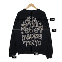 WACKO MARIA ワコマリア NECK FACE ネックフェイス プリント スウェットクルーネックトレーナー ブラック Size L 福生店