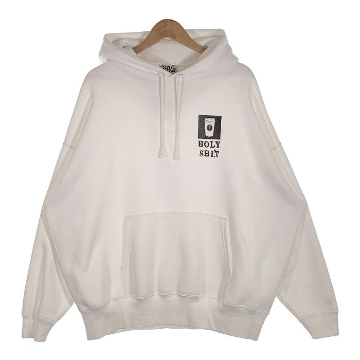 HOLY SHIT ホーリーシット COFFEE Big Pullover Hoodie ビッグ プルオーバー スウェットパーカー ホワイト Size  XL 福生店