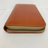 LEATHER CRAFT YOU レザークラフト優 長財布 ウォレット ラウンドファスナー ブラウン 瑞穂店