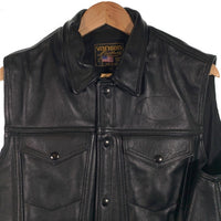 VANSON バンソン レザートラッカージャケット ベストカスタム ブラック Size 42 福生店