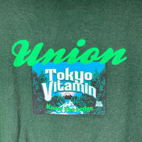 UNION×tokyovitamin ユニオン トウキョウビタミン プリントTシャツ グリーン sizeIV 瑞穂店