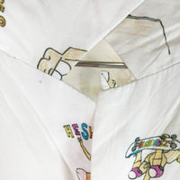 BEAMS SSZ ×HESHDAWGZ エスエスジィー 18SS 総柄 半袖 レーヨンシャツ ホワイト sizeL 瑞穂店