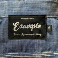 EXAMPLE エグザンプル 22SS BB BEAR CHAMBRAY WORK SHIRT シャンブレーワークシャツ Size XL 福生店