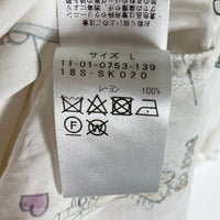 BEAMS SSZ ×HESHDAWGZ エスエスジィー 18SS 総柄 半袖 レーヨンシャツ ホワイト sizeL 瑞穂店