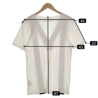 Martin Margiela マルタンマルジェラ M字ラバーコーティング Vネックカットソー 半袖 ホワイト Size 46 福生店