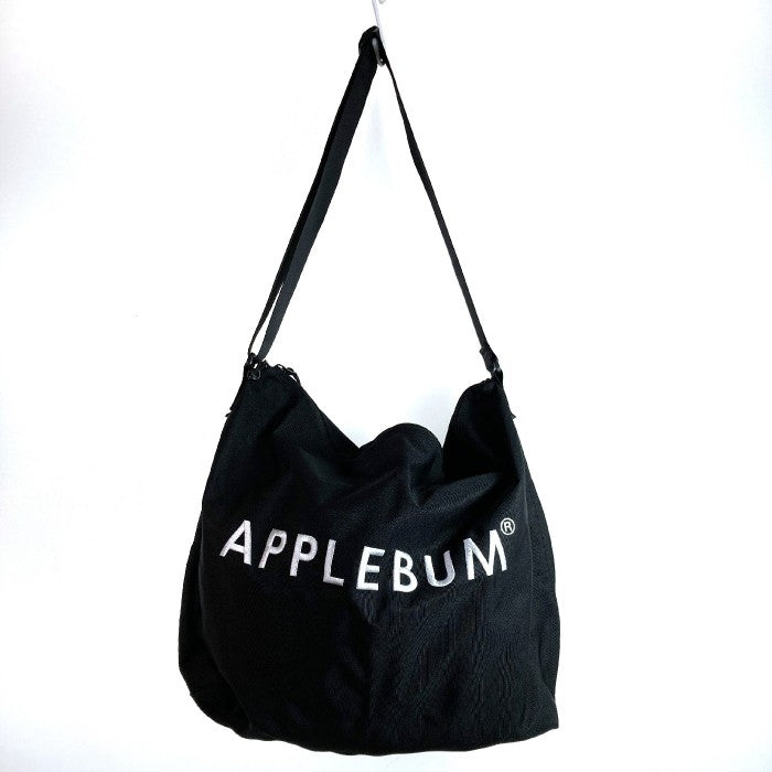APPLEBUM アップルバム Logo Big Square Bag ロゴ刺繍 ショルダーバッグ ブラック 瑞穂店