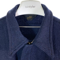 LEE リー 70’s 70年代 ウールブルゾン ジャケット リブ TALONジップ ネイビー size- 瑞穂店
