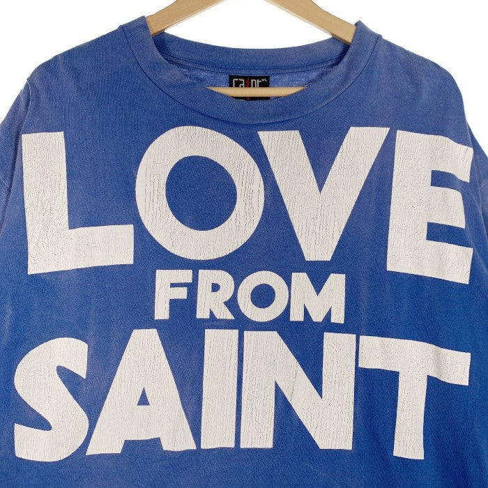SAINT Mxxxxxx セントマイケル 22SS LOVE FROM SAINT プリントTシャツ ブルー Size XL 福生店