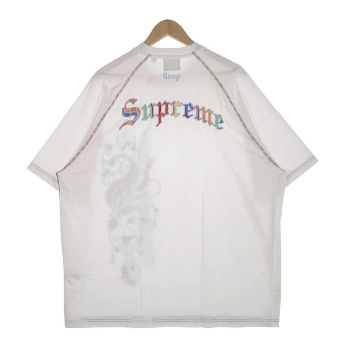 SUPREME シュプリーム 23SS Coogi クージー Raglan S/S Top ラグラン ショートスリーブトップ 刺繡 Tシャツ ホワイト  Size XL 福生店