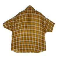 SSZ エスエスズィー 20AW オンブレチェック 半袖シャツ コットン レーヨン イエロー Size M 福生店