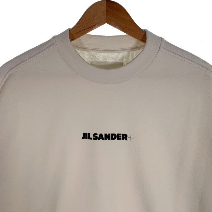 JIL SANDER+ ジルサンダープラス 21AW Printed Logo Sweat Crewneck ロゴプリント  スウェットクルーネックトレーナー ホワイト JPUT707532 MT248608 Size M 福生店