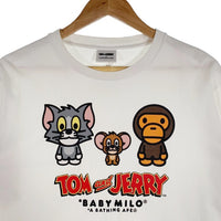 A BATHING APE アベイシングエイプ TOM&JERRY BABY MILO TEE トムとジェリー マイロ Tシャツ ホワイト Size M 福生店