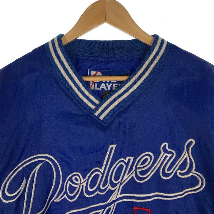 MLB LA Dodgers ドジャース PRO PLAYER プルオーバー ナイロンジャケット ブルー Size L 福生店