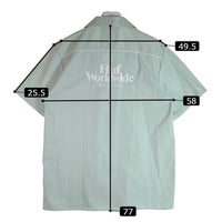 HUF ハフ GAS STATION S/S WOVEN SHIRTS 半袖ワークシャツ グリーン系 ハーバーグレー sizeL 瑞穂店