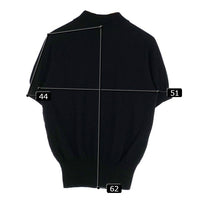 EVISU エヴィス 半袖 リブ ニットセーター ブラック Size 3 福生店