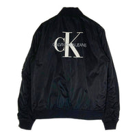 Calvin Klein Jeans カルバンクラインジーンズ バックロゴプリント MA-1 ボンバージャケット ブラック sizeL 瑞穂店