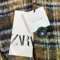 ZARA ザラ タグ付き チェックコート ブラウン sizeL 瑞穂店