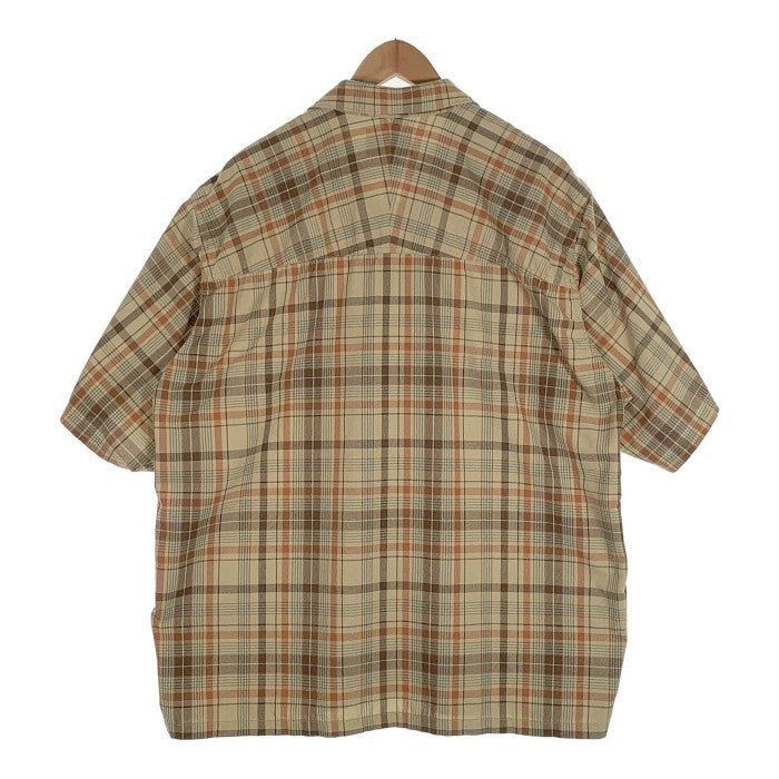 THE NORTH FACE PURPLE LABEL ノースフェイス パープルレーベル 21SS Madras Field H/S Shirt  マドラスチェック ハーフスリーブシャツ スナップボタン ベージュ NT3107N Size L 福生店