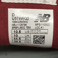 New Balance ニューバランス U574WQ2 574 クラシック スニーカー レッド size28.5cm 瑞穂店