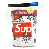 SUPREME シュプリーム 22AW Hanes Bandana Boxer Briefs(2 Pack) ヘインズ バンダナ ボクサーブリーフ ホワイト Size L 福生店