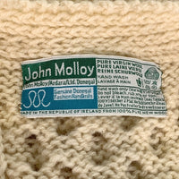 JOHN MOLLOY ジョンモロイ ウール ケーブルニット カーディガン ナチュラル Size M-L 相当 福生店