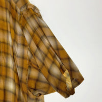 SSZ エスエスズィー 20AW オンブレチェック 半袖シャツ コットン レーヨン イエロー Size M 福生店