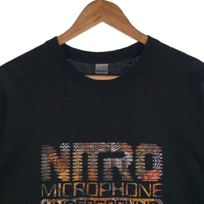 NITRO MICROPHONE UNDERGROUND ニトロマイクロフォンアンダーグラウンド raidback fabric ロゴプリント  Tシャツ ブラック Size XL 福生店