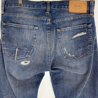 POLO RALPH LAUREN ポロラルフローレン USED リペア加工 テーパード デニムパンツ インディゴ Size 29×30 福生店