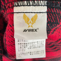 AVIREX アヴィレックス チェック柄 ミリタリー ネルシャツ レッド sizeM 瑞穂店