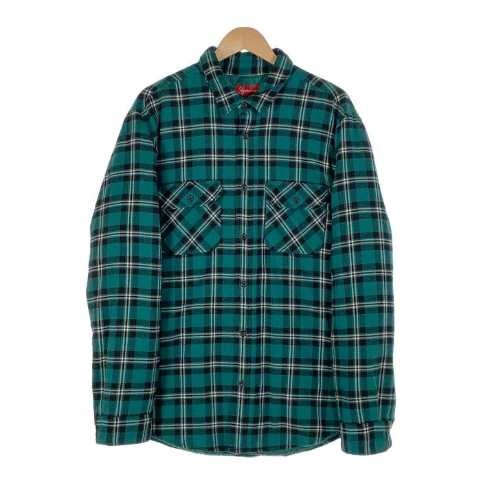 Supreme Arc Logo Quilted Flannel Shirt状態試着のみ