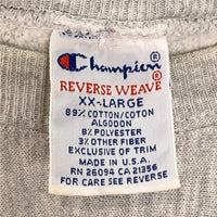 90's Champion チャンピオン リバースウィーブ スウェットクルーネック ST.CLOUD STATE VOLLEYBALL 三段プリント グレー Size XXL 福生店