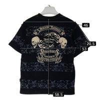VANASON バンソン スカル迷彩ボーダー Tシャツ ブラック sizeM 瑞穂店