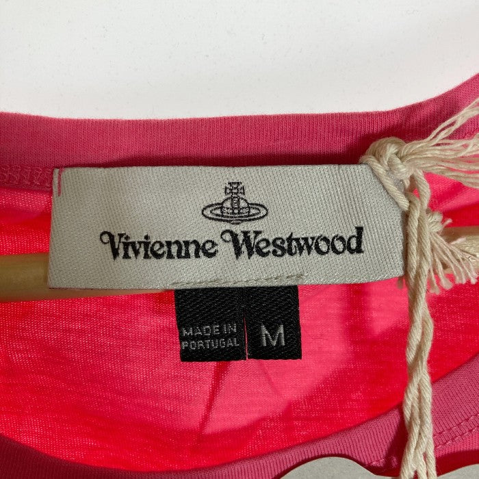 Vivienne Westwood ヴィヴィアンウエストウッド 12-01-391005 半袖 プリント オーブ 刺繍 Tシャツ カットソー ピンク  sizeS 瑞穂店