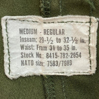 US.ARMY ユーエスアーミー M65 フィールドパンツ 8415-00-782-2954 70sカーキ Size M-R 瑞穂店