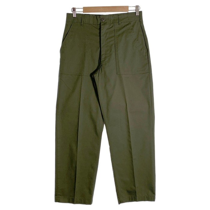 70's~ U.S.ARMY 米軍 ベイカーパンツ オリーブ コットンポリ GENERALジップ 8405-01-075-1231 Size  30×27 福生店