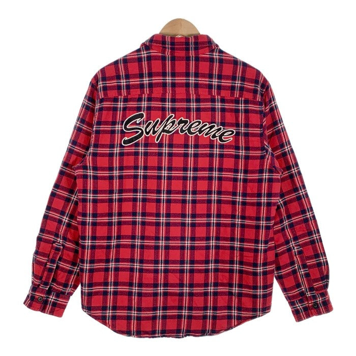 SUPREME シュプリーム 19AW Arc logo Quilted Flannel Shirt アーチロゴ キルティング フランネルシャツ  レッド Size M 福生店