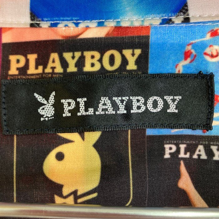 PLAY BOY プレイボーイ × FREAK'S STORE フリークスストア 総柄オープンカラーシャツ マルチカラー sizeL 瑞穂店