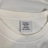 VETEMENS ヴェトモン 18SS STAFF TEE スタッフ ロゴ Tシャツ ホワイト Size L 福生店