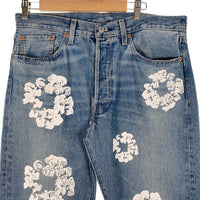 DENIM TEARS デニムティアーズ LEVI'S リーバイス 501 DT Wreath Jean リースプリント デニムパンツ インディゴ Size 33×32 福生店