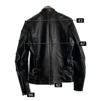 VANSON バンソン レザー シングルライダースジャケット ライナー付 ブラック Size 34 福生店