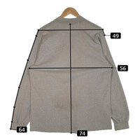 90's NIKE ナイキ モックネック ロングスリーブTシャツ ネック刺繍 グレー USA製 Size L 福生店