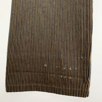 AT-DIRTY アットダーティー ヒッコリーストライプ ローバック オーバーオール ダメージ加工 ブラウン Size L 福生店