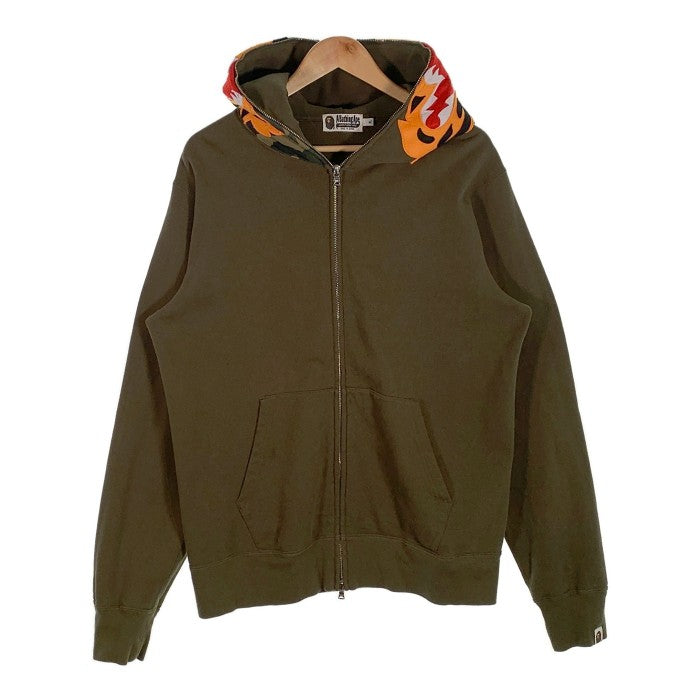 A BATHING APE TIGER FULL ZIP HOODIE パーカー48cm身幅