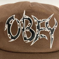 OBEY オベイ Thornz Twill Trucker Hat 刺繡 メッシュキャップ ブラウン 瑞穂店