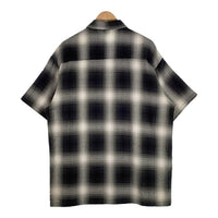 CalTop キャルトップ オンブレチェック 半袖シャツ ブラック グレー アクリル Size L 福生店