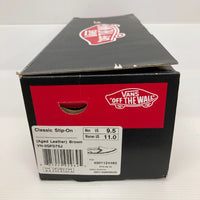 VANS バンズ Classic slip-on クラシック スリッポン Aged leather エイジドレザー VN-0QFD75J ブラウン size27.5cm 瑞穂店