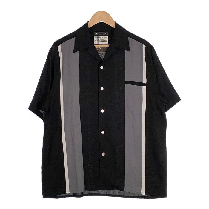 WACKO MARIA ワコマリア 23SS MINEDENIM マインデニム 50's SHIRT オープンカラーシャツ 半袖 ブラック グレー  Size S 福生店