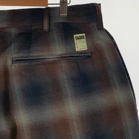 SSZ エスエスズィー 21AW オンブレチェック フランネル ワイドパンツ ブラウン 21F-SK054 Size L 福生店