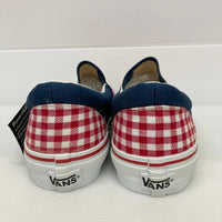 VANS バンズ チェッカー柄 レッド ホワイト スリッポン classic SLIP ON 赤 白 size27.5cm 瑞穂店